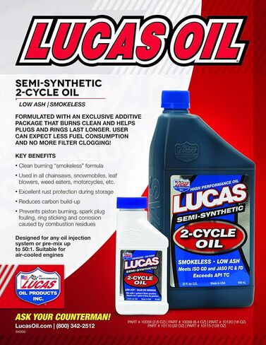 Lucas Oil 10115 Semi-Synthetic 2-Cycle Motor Oil - 1 Gallon in Saudi Arabia