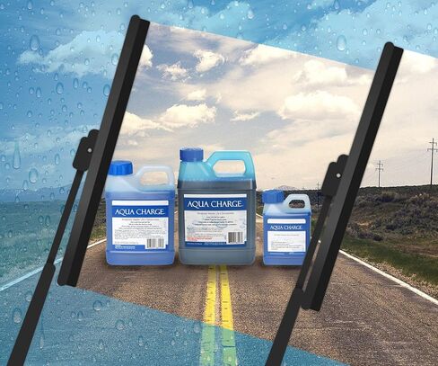 Aqua Charge Windshield Washer Ultra Concentrate, 1 Bottle Makes 55 gallons of Finished Summer Product, Simply Add Methanol for a Winter Blend Down to -20F in Saudi Arabia