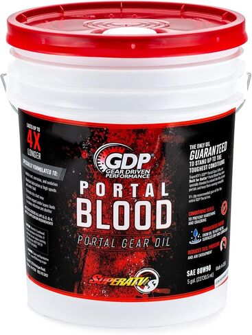 SuperATV Portal Blood | High Performance Portal Gear Oil | Designed for UTV/ATV Portal Gear Lifts | Lasts up to 4 Times Longer Than Other Gear Oil | One 32 OZ Bottle | Lowers Operating Temperature in Saudi Arabia