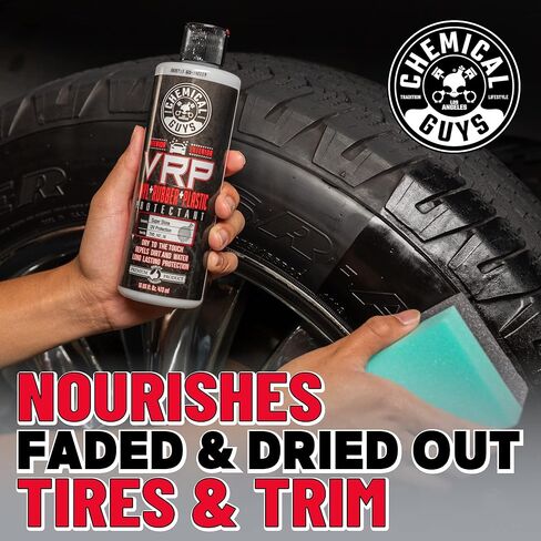 Chemical Guys TVD_107 VRP Vinyl, Rubber and Plastic Non-Greasy Dry-to-the-Touch Long Lasting Super Shine Dressing for Tires, Trim and More, Safe for Cars, Trucks, SUVs, RVs & More, 128 fl oz (1 Gal) in Kuwait