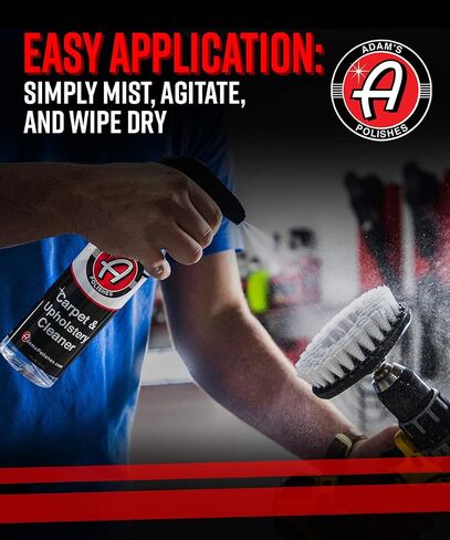Adam's Carpet & Upholstery Cleaner (16oz) - Powerful Car Carpet Cleaner For Auto Detailing, Cloth, & Fabric Interior Cleaner Solution, Stain Remover Shampoo For Car Seat, Floor Mats & More in Saudi Arabia