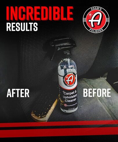 Adam's Carpet & Upholstery Cleaner (16oz) - Powerful Car Carpet Cleaner For Auto Detailing, Cloth, & Fabric Interior Cleaner Solution, Stain Remover Shampoo For Car Seat, Floor Mats & More in Saudi Arabia