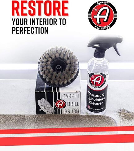 Adam's Carpet & Upholstery Cleaner (16oz) - Powerful Car Carpet Cleaner For Auto Detailing, Cloth, & Fabric Interior Cleaner Solution, Stain Remover Shampoo For Car Seat, Floor Mats & More in Saudi Arabia