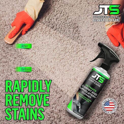 Carpet & Upholstery Cleaner - Powerful Car Carpet Cleaner For Auto Detailing | Cloth, Fabric Car Interior Solution | Stain Remover Shampoo For Car Seat, Floor Mats & More (16 Fl Oz) in Kuwait