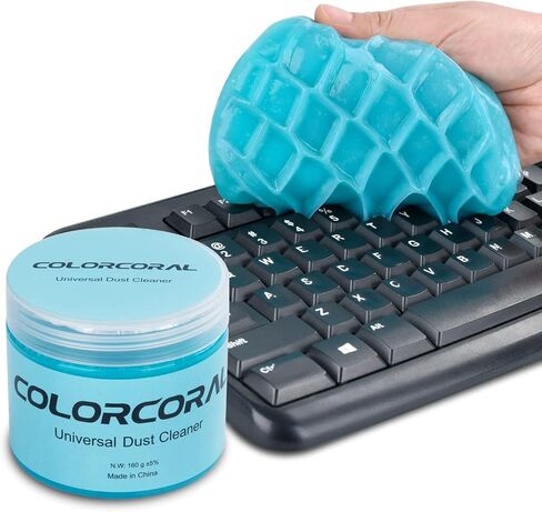 COLORCORAL Cleaning Gel Universal Gel Cleaner for Car Vent Keyboard Auto Cleaning Putty Dashboard Dust Remover Putty Auto Duster Cleaning Kit 160G in Saudi Arabia