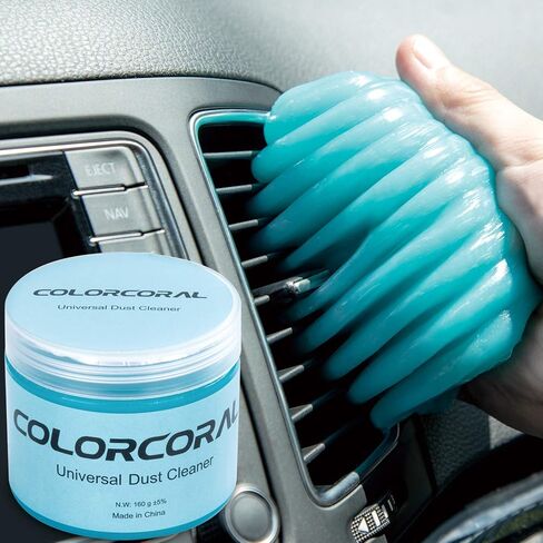 COLORCORAL Cleaning Gel Universal Gel Cleaner for Car Vent Keyboard Auto Cleaning Putty Dashboard Dust Remover Putty Auto Duster Cleaning Kit 160G in Saudi Arabia