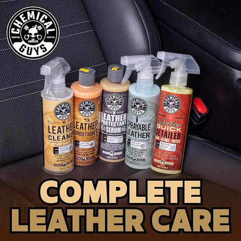 Chemical Guys SPI_208_16 Colorless and Odorless Leather Cleaner for Car Interiors, Furniture, Boots, and More (Works on Natural, Synthetic, Pleather, Faux Leather and More), 16 fl oz in Saudi Arabia