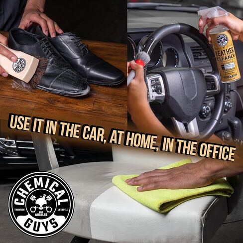 Chemical Guys SPI_208_16 Colorless and Odorless Leather Cleaner for Car Interiors, Furniture, Boots, and More (Works on Natural, Synthetic, Pleather, Faux Leather and More), 16 fl oz in Saudi Arabia