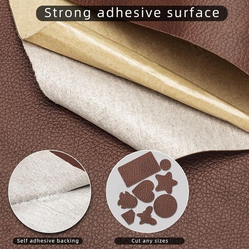 Leather Repair Patch 13x117 Inch for Couches Sofa Car Seat Furniture Self Adhesive Leather Re-Finisher Cut-Table Furniture Car Seat Repair (Black) in Saudi Arabia