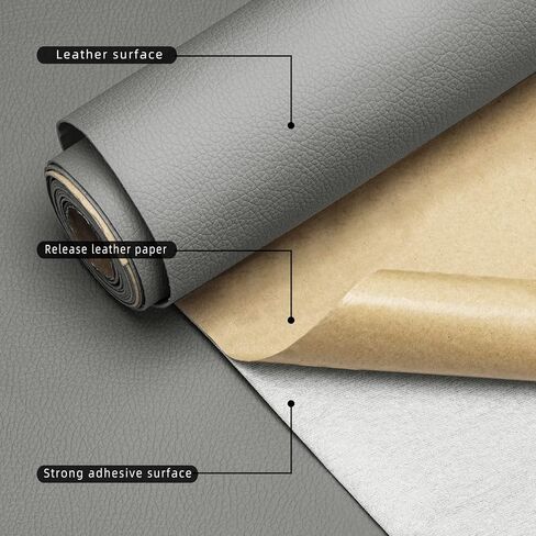 Leather Repair Patch 13x117 Inch for Couches Sofa Car Seat Furniture Self Adhesive Leather Re-Finisher Cut-Table Furniture Car Seat Repair (Black) in Saudi Arabia