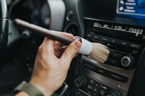 Detail Dudes Boars Hair Ultra Soft Car Detail Brushes - Set of 3 - Perfect for Washing Emblems Wheels Interior Upholstery Air Vents, NO Metal Brush Parts in Saudi Arabia