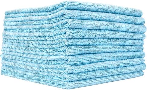 The Rag Company - Edgeless 300 - Microfiber Detailing Towels, Perfect for Removing Polishes, Sealants, and Glaze; Great for Interior Cleaning and Dirty Jobs; 300GSM, 16in x 16in, Ice Grey (10-Pack) in Saudi Arabia