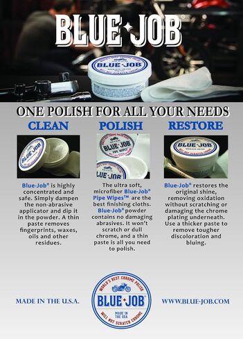 Blue-Job® Chrome Polish - Perfect for Your Motorcycle! One Polish for All Your Needs in Saudi Arabia