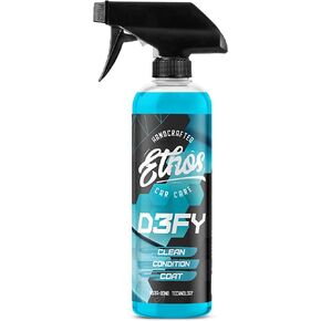 Ethos Defy - طلاء سيراميك 3 في 1 - غسيل وشمع السيارة بدون ماء - بخاخ تلميع شمع السيارة - طبقة علوية كارهة للماء - حماية مانع تسرب الطلاء والبوليمر - مع تقنية Insta-Bond - 16oz in Kuwait