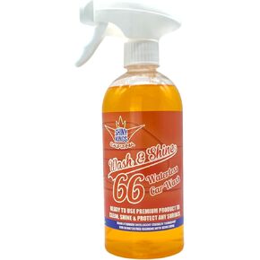 Shinykings Wash&Shine 66 WATERLESS Car Wash | Ultra Car Shine Effect | Powerful Car Soap for All Surfaces | Scratch-Free Car Cleaner | 16.9 fl.oz. in Saudi Arabia