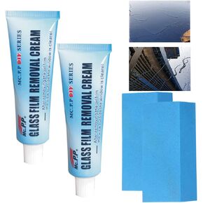 منظف لغشاء زيت السيارة، كريم إزالة غشاء زجاجي، منظف غشاء زيت الزجاج الأمامي للسيارة، مزيل بقع الماء مع إسفنجة (2 مجموعة مع إسفنجة) in Kuwait