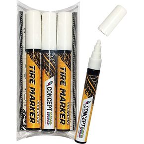 Premium Tire Marker Pens, White Waterproof Paint Markers For Car Tire Lettering, Made In Japan (3 Pack-White) in Saudi Arabia