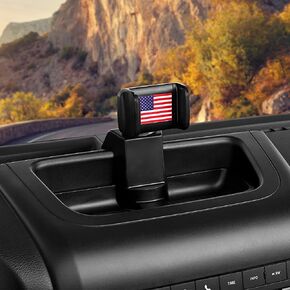 حامل هاتف Voodola لسيارة Jeep JK مع صينية تخزين متوافقة مع الملحقات الداخلية لسيارة Jeep Wrangler JK JKU 2011-2018 باللون الأسود اللامع in Kuwait