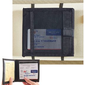 High Road Car Registration and Insurance Card Holder for Sun Visor, Glove Box or Console