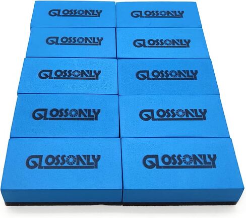 أداة وضع طلاء السيراميك من GLOSSONLY، 10 قطع من إسفنجة وضع تفاصيل السيارة مع 20 قطعة قماش من الألياف الدقيقة من جلد الغزال للسيارات، وشمع السيارة، والمركب، والتلميع، والبلسم، والزجاج والمزيد in Kuwait