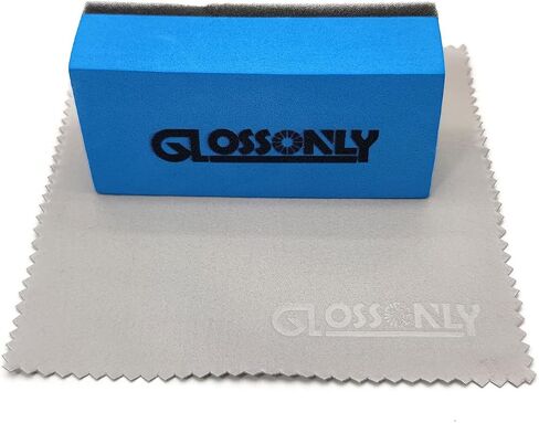 أداة وضع طلاء السيراميك من GLOSSONLY، 10 قطع من إسفنجة وضع تفاصيل السيارة مع 20 قطعة قماش من الألياف الدقيقة من جلد الغزال للسيارات، وشمع السيارة، والمركب، والتلميع، والبلسم، والزجاج والمزيد in Kuwait