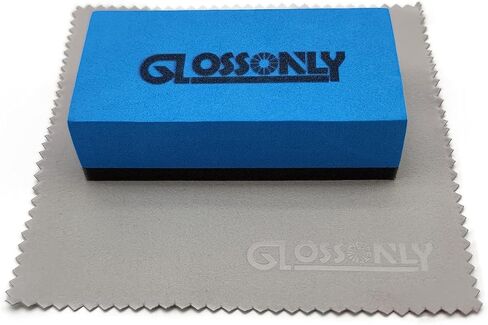 أداة وضع طلاء السيراميك من GLOSSONLY، 10 قطع من إسفنجة وضع تفاصيل السيارة مع 20 قطعة قماش من الألياف الدقيقة من جلد الغزال للسيارات، وشمع السيارة، والمركب، والتلميع، والبلسم، والزجاج والمزيد in Kuwait