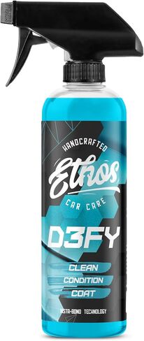 Ethos Defy - طلاء سيراميك 3 في 1 - غسيل وشمع السيارة بدون ماء - بخاخ تلميع شمع السيارة - طبقة علوية كارهة للماء - حماية مانع تسرب الطلاء والبوليمر - مع تقنية Insta-Bond - 16oz in Kuwait