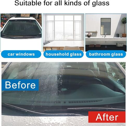 منظف لغشاء زيت السيارة، كريم إزالة غشاء زجاجي، منظف غشاء زيت الزجاج الأمامي للسيارة، مزيل بقع الماء مع إسفنجة (2 مجموعة مع إسفنجة) in Kuwait