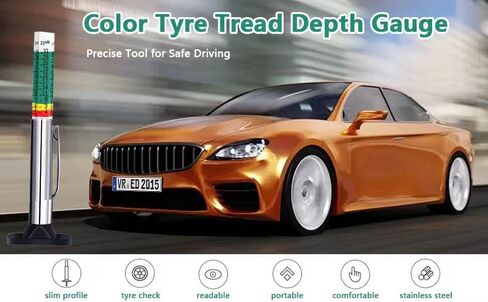 Sexyflying1-piece Truck General Purpose tire Tread Measurement Tread Pen Depth 0-25mm tire Tread Measurement Detection Depth tire Tread Depth Meter in Saudi Arabia