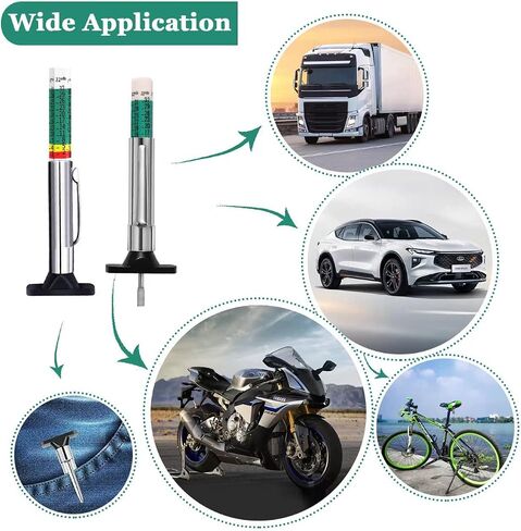Sexyflying1-piece Truck General Purpose tire Tread Measurement Tread Pen Depth 0-25mm tire Tread Measurement Detection Depth tire Tread Depth Meter in Saudi Arabia