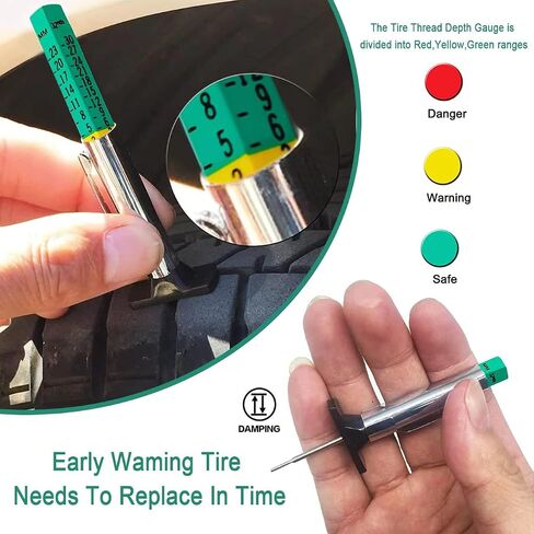Sexyflying1-piece Truck General Purpose tire Tread Measurement Tread Pen Depth 0-25mm tire Tread Measurement Detection Depth tire Tread Depth Meter in Saudi Arabia