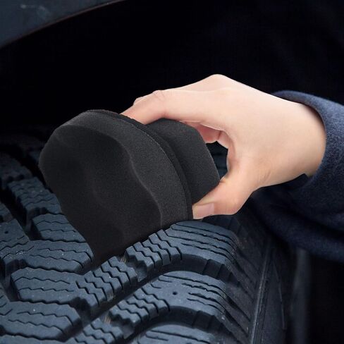 3 Pieces Tire Shine Applicator Tire Dressing Applicator Pads Tire Sponge Applicator Foam Tire Gel Wet Applicator Car Detailing Reusable Cleaning Supplies for Tire Shine (Black, Red, Blue,3.15 Inch) in Saudi Arabia