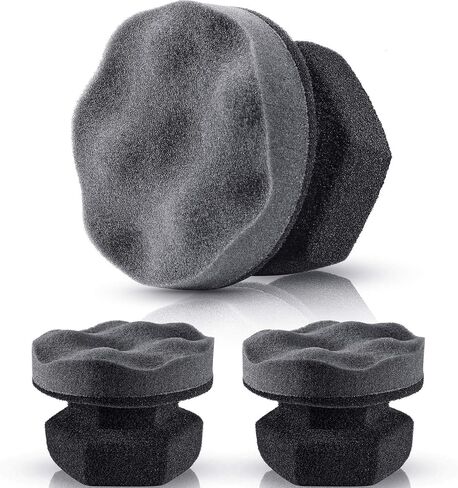 3 Pieces Tire Shine Applicator Tire Dressing Applicator Pads Tire Sponge Applicator Foam Tire Gel Wet Applicator Car Detailing Reusable Cleaning Supplies for Tire Shine (Black, Red, Blue,3.15 Inch) in Saudi Arabia