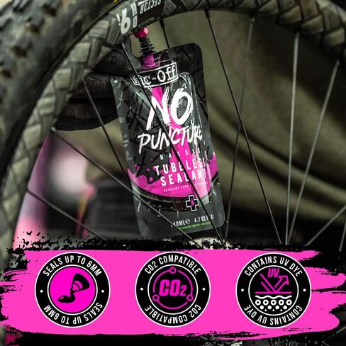 Muc Off مانع للتسرب بدون متاعب للثقب - مانع تسرب متطور لإطارات الدراجة مع صبغة تتبع للأشعة فوق البنفسجية التي تغلق الشقوق والثقوب حتى 6 مم in Kuwait