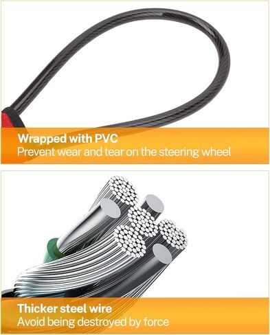 قفل عجلة القيادة، قفل حزام الأمان، جهاز مضاد للسرقة، أقفال عجلة القيادة للسيارات، سيارات الدفع الرباعي، عربة الجولف، أجهزة قفل ضد السرقة - أحمر in Kuwait