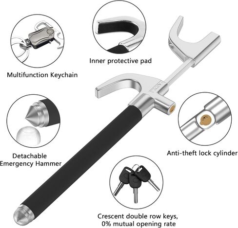 IMAYCC Steering Wheel Lock, Anti Theft Car Device, The Club Steering Wheel Lock, Heavy Duty Anti-Theft Retractable Car Steering Lock for Car/Auto/Truck/SUV/Van in Kuwait