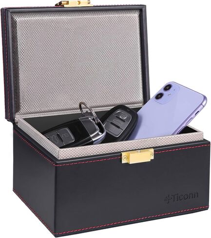TICONN Faraday Box, Car Key Fob Protector, Carbon Fiber Signal Blocker for Keyless Fob, RFID Signal Blocking Pouch Cage in Kuwait
