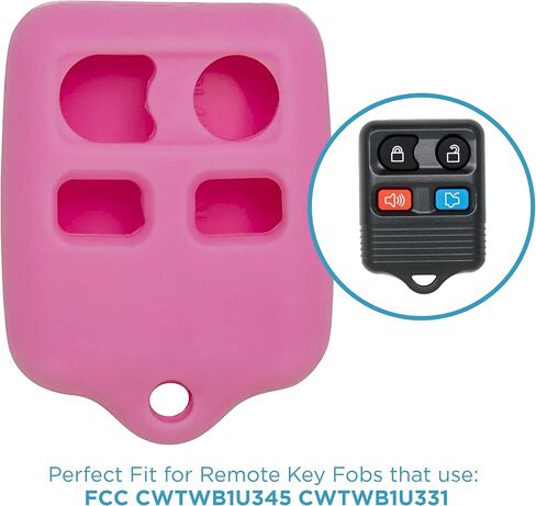 Keyless2Go Replacement for New Silicone Cover Protective Case for 4 Button Remote Key Fobs FCC CWTWB1U345 CWTWB1U331 - Black in Saudi Arabia