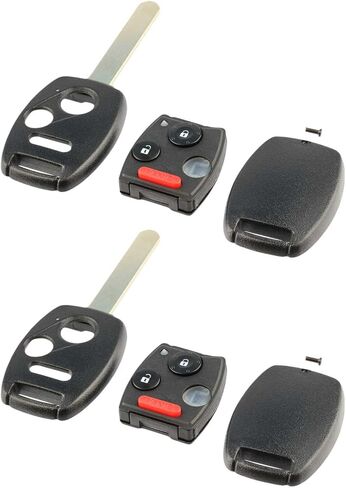 Key Fob Keyless Entry Remote Shell Case & Pad fits Honda Accord Civic CR-V CR-Z Fit Insight Odyssey (MLBHLIK-1T, N5F-S0084A), Set of 2 in Kuwait