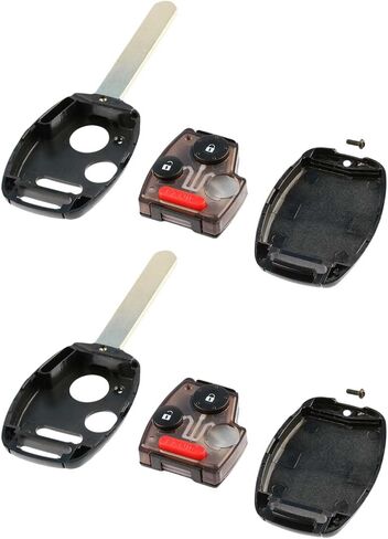 Key Fob Keyless Entry Remote Shell Case & Pad fits Honda Accord Civic CR-V CR-Z Fit Insight Odyssey (MLBHLIK-1T, N5F-S0084A), Set of 2 in Kuwait