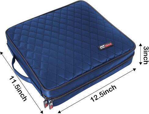 CCidea 200 Capacity CD/DVD Case Holder Portable Wallet Disc Storage Binder Nylon CD Bag for Car, Home, Travel Carrying Protector Organizer (200-Black) in Kuwait