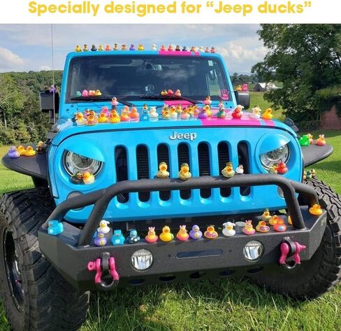 30 عبوة من حامل سدادة البطة البلاستيكية لسيارة جيب داش - حامل عرض جيب داكس - هدايا جيب داكينغ (البط المطاطي غير متضمن) in Kuwait