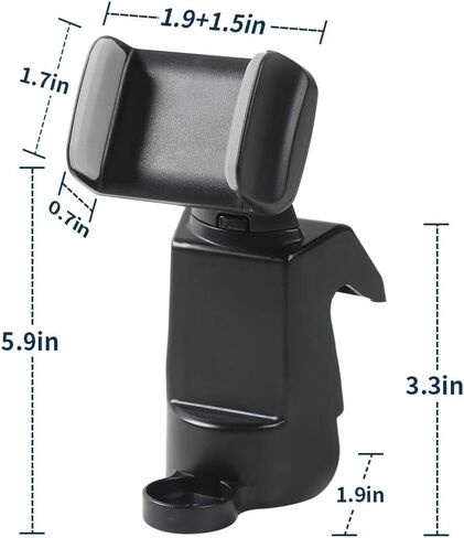Voodonala for Jeep JK Phone Holder Mount for 2011-2018 Jeep Wrangler JK JKU, US Flag Black in Saudi Arabia