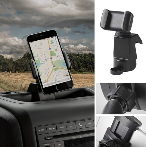 Voodonala for Jeep JK Phone Holder Mount for 2011-2018 Jeep Wrangler JK JKU, US Flag Black in Saudi Arabia
