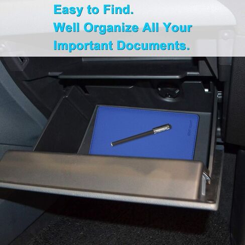 Wisdompro Car Document Holder Organiser, PU Leather Vehicle Insurance and Registration Holders Wallet Case for ID Card, Driving Licence, Key Contact Information Cards in Saudi Arabia