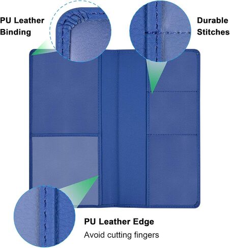 Wisdompro Car Document Holder Organiser, PU Leather Vehicle Insurance and Registration Holders Wallet Case for ID Card, Driving Licence, Key Contact Information Cards in Saudi Arabia