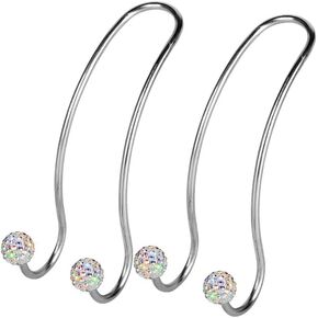 SAVORI Auto Hooks Bling Car Hangers المنظم مقعد مسند الرأس السنانير قوية ودائمة المقعد الخلفي شماعات التخزين العالمي لسيارات الدفع الرباعي شاحنة مركبة 2 حزمة (أبيض) in Kuwait