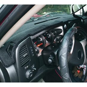 غطاء لوحة القيادة مناسب لسيارة Chevy شيفروليه سيلفرادو 1500 LT/WT 2007-2013 2500 HD / 3500 HD 2007-2013، GMC Sierra 2007-2013. سجادة غطاء لوحة القيادة (08-13، أسود) Y74 in Kuwait