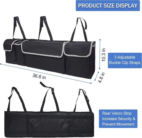 UYYE Trunk Hanging Organizer, Backseat Bag, Car Interior Accessories with 4 Pockets & 2 Mesh Pouches for Groceries, Will Provide More Storage Trunk Space for SUV, Jeep, MPVs in Saudi Arabia