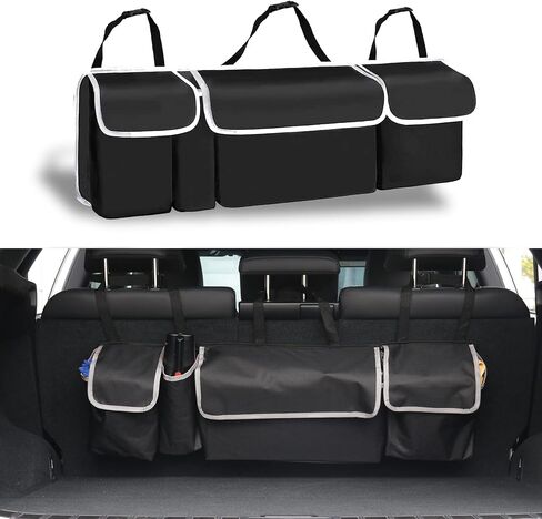 UYYE Trunk Hanging Organizer, Backseat Bag, Car Interior Accessories with 4 Pockets & 2 Mesh Pouches for Groceries, Will Provide More Storage Trunk Space for SUV, Jeep, MPVs in Saudi Arabia